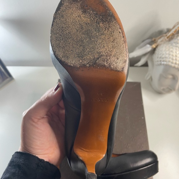 Black Gucci Platform Round Toe Black Stilettos Size 39 - Picture 7 of 9